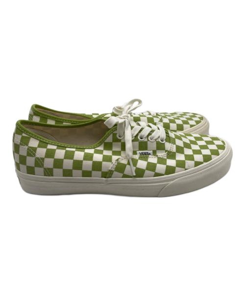 VANS（ヴァンズ）VANS (ヴァンズ) チェッカーボードローカットスニーカー ホワイト×グリーン サイズ:29の古着・服飾アイテム
