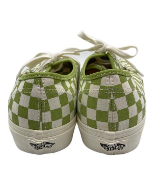 VANS（ヴァンズ）VANS (ヴァンズ) チェッカーボードローカットスニーカー ホワイト×グリーン サイズ:29の古着・服飾アイテム