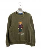 POLO RALPH LAURENポロ・ラルフローレン）の古着「ポロベアスウェット/POLO RALPH LAUREN」｜カーキ