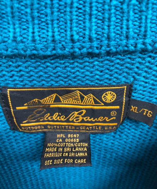 Eddie Bauer（エディーバウアー）Eddie Bauer (エディーバウアー) コットンニット/	Eddie Bauer/ニット ブルー サイズ:XLの古着・服飾アイテム
