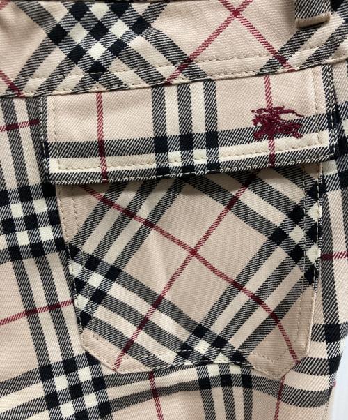 BURBERRY BLUE LABEL（バーバリー ブルー レーベル）BURBERRY BLUE LABEL (バーバリー ブルー レーベル) ノバチェックフレアパンツ ベージュ サイズ:38の古着・服飾アイテム