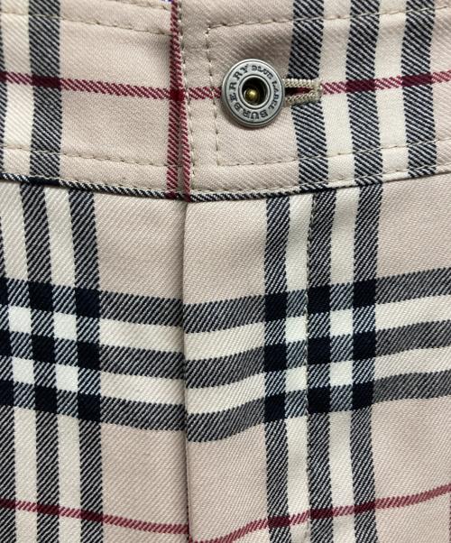 BURBERRY BLUE LABEL（バーバリー ブルー レーベル）BURBERRY BLUE LABEL (バーバリー ブルー レーベル) ノバチェックフレアパンツ ベージュ サイズ:38の古着・服飾アイテム