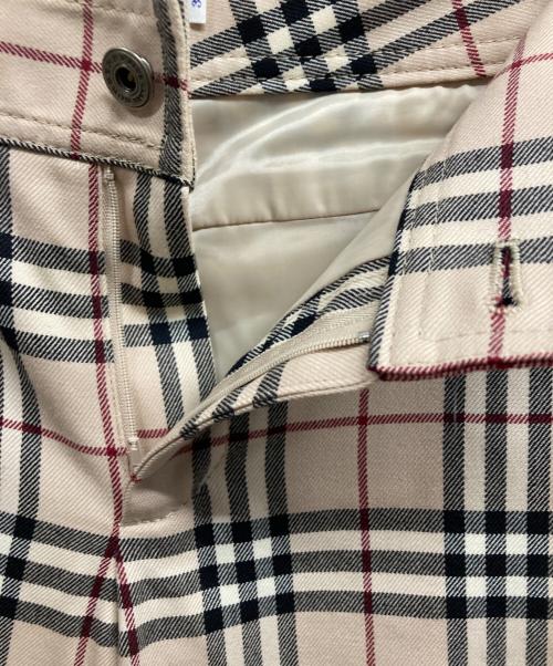 BURBERRY BLUE LABEL（バーバリー ブルー レーベル）BURBERRY BLUE LABEL (バーバリー ブルー レーベル) ノバチェックフレアパンツ ベージュ サイズ:38の古着・服飾アイテム