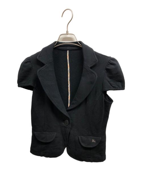 BURBERRY BLUE LABEL（バーバリー ブルー レーベル）BURBERRY BLUE LABEL (バーバリー ブルー レーベル) 半袖パフスリーブジャケット ブラック サイズ:38の古着・服飾アイテム