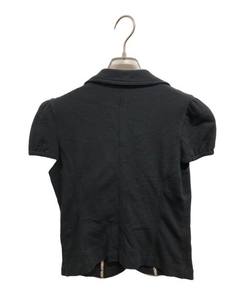 BURBERRY BLUE LABEL（バーバリー ブルー レーベル）BURBERRY BLUE LABEL (バーバリー ブルー レーベル) 半袖パフスリーブジャケット ブラック サイズ:38の古着・服飾アイテム