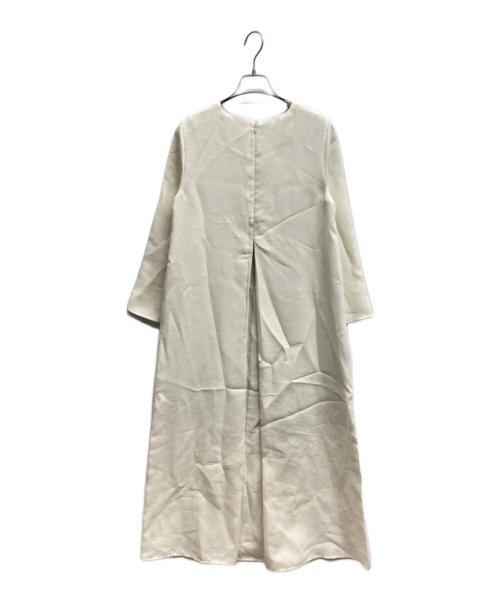 Demi-Luxe Beams（デミルクス ビームス）Demi-Luxe BEAMS (デミルクス ビームス) ヴィスコース バックタック ロングスリーブ ワンピース ベージュ サイズ:38の古着・服飾アイテム