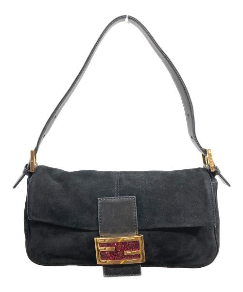 FENDI（フェンディ）FENDI (フェンディ) スウェードワンショルダーバッグ ブラックの古着・服飾アイテム