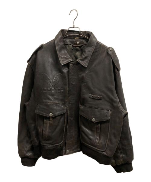 US FORSE（アス フォース ワン）US FORSE (アス フォース ワン) A-2レザージャケット ブラウン サイズ:54の古着・服飾アイテム