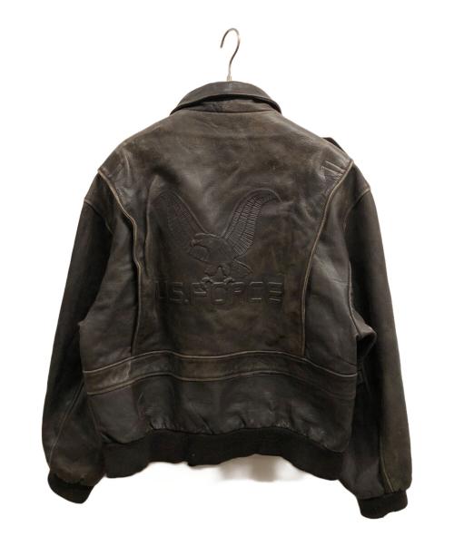 US FORSE（アス フォース ワン）US FORSE (アス フォース ワン) A-2レザージャケット ブラウン サイズ:54の古着・服飾アイテム