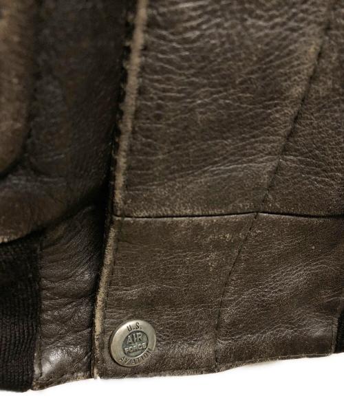US FORSE（アス フォース ワン）US FORSE (アス フォース ワン) A-2レザージャケット ブラウン サイズ:54の古着・服飾アイテム