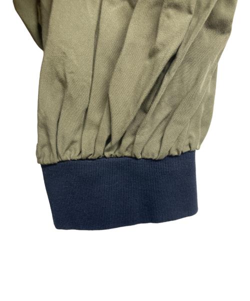 ZUCCA（ズッカ）ZUCCA (ズッカ) 異素材MIX切替ワンピース ブラック×カーキ サイズ:Mの古着・服飾アイテム