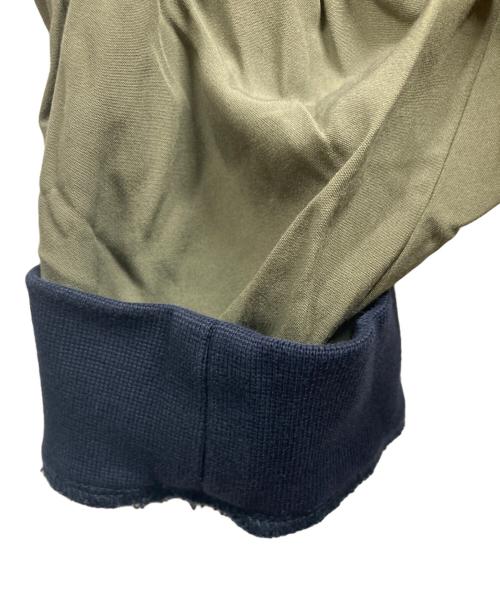 ZUCCA（ズッカ）ZUCCA (ズッカ) 異素材MIX切替ワンピース ブラック×カーキ サイズ:Mの古着・服飾アイテム