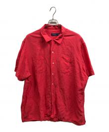 POLO RALPH LAUREN（ポロ・ラルフローレン）の古着「シルクリネン半袖オープンカラーシャツ」｜ピンク