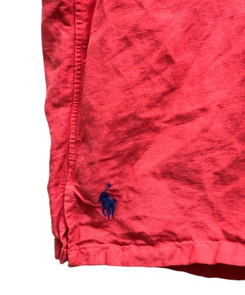 POLO RALPH LAUREN（ポロ・ラルフローレン）POLO RALPH LAUREN (ポロ・ラルフローレン) シルクリネン半袖オープンカラーシャツ ピンク サイズ:XXLの古着・服飾アイテム