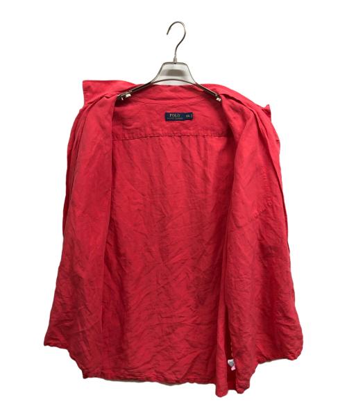 POLO RALPH LAUREN（ポロ・ラルフローレン）POLO RALPH LAUREN (ポロ・ラルフローレン) シルクリネン半袖オープンカラーシャツ ピンク サイズ:XXLの古着・服飾アイテム