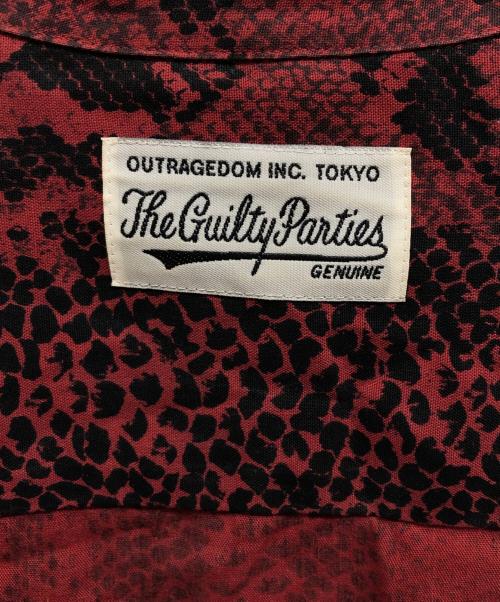 WACKO MARIA（ワコマリア）WACKO MARIA (ワコマリア) パイソン柄オープンカラーシャツ レッド サイズ:Mの古着・服飾アイテム