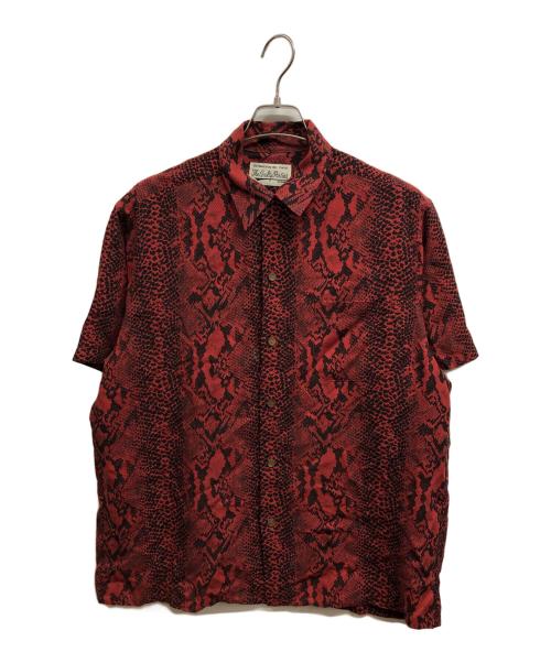 WACKO MARIA（ワコマリア）WACKO MARIA (ワコマリア) パイソン柄オープンカラーシャツ レッド サイズ:Mの古着・服飾アイテム