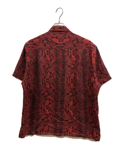 WACKO MARIA（ワコマリア）WACKO MARIA (ワコマリア) パイソン柄オープンカラーシャツ レッド サイズ:Mの古着・服飾アイテム