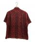 WACKO MARIA (ワコマリア) パイソン柄オープンカラーシャツ レッド サイズ:M：16000円
