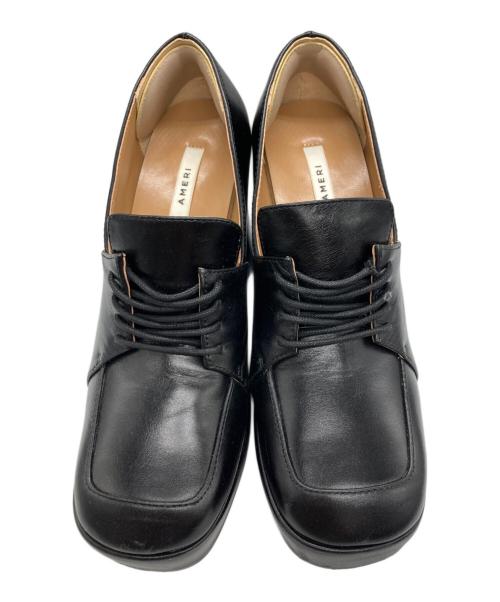 Ameri（アメリ）AMERI (アメリ) PLATFORM LACE UP LOAFER ブラック サイズ:Mの古着・服飾アイテム