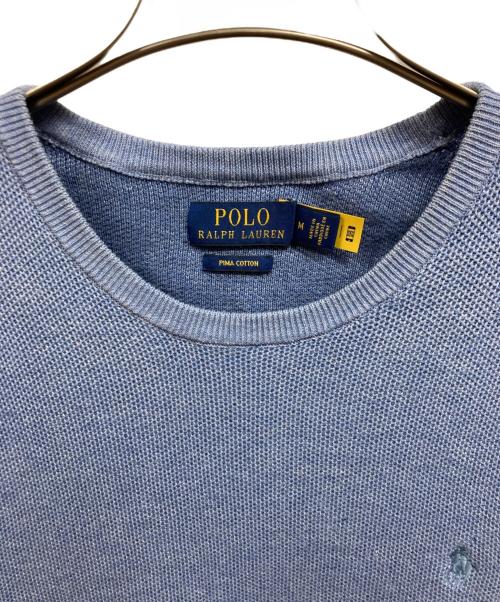 POLO RALPH LAUREN（ポロ・ラルフローレン）POLO RALPH LAUREN (ポロ・ラルフローレン) PIMA COTTONニット/POLO RALPH LAUREN ブルー サイズ:Mの古着・服飾アイテム