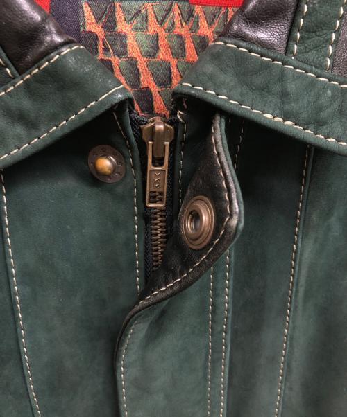 MUNPER（ムンペル）MUNPER (ムンペル) 切替ジャケット グリーン サイズ:50の古着・服飾アイテム