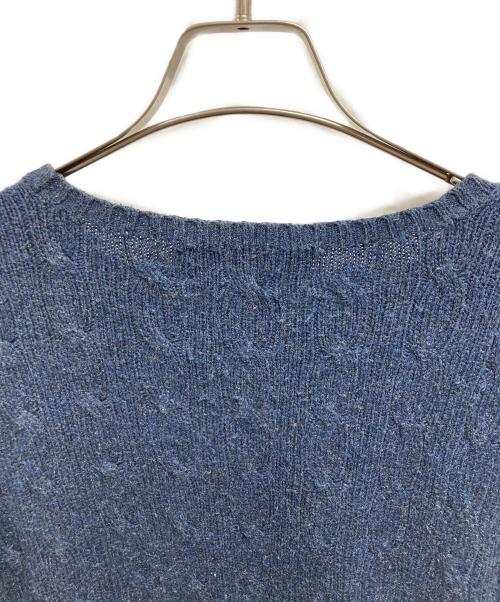 POLO RALPH LAUREN（ポロ・ラルフローレン）POLO RALPH LAUREN (ポロ・ラルフローレン) シルクケーブルニット/POLO RALPH LAUREN ネイビー サイズ:XLの古着・服飾アイテム