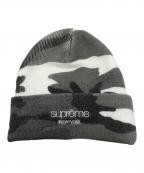 SUPREMEシュプリーム）の古着「ニット帽/Supreme」｜ブラック×ホワイト