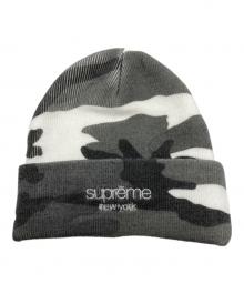 SUPREME（シュプリーム）の古着「ニット帽/Supreme」｜ブラック×ホワイト