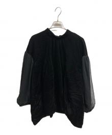 COMME des GARCONS COMME des GARCONS（コムデギャルソン コムデギャルソン）の古着「ベロア長袖ブラウス/COMME des GARCONS COMME des GARCONS」｜ブラック