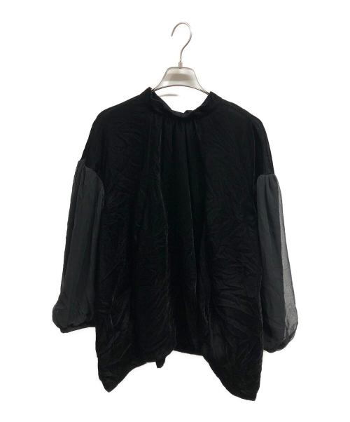 COMME des GARCONS COMME des GARCONS（コムデギャルソン コムデギャルソン）COMME des GARCONS COMME des GARCONS (コムデギャルソン コムデギャルソン) ベロア長袖ブラウス/COMME des GARCONS COMME des GARCONS ブラック サイズ:Sの古着・服飾アイテム