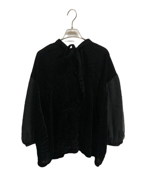 COMME des GARCONS COMME des GARCONS（コムデギャルソン コムデギャルソン）COMME des GARCONS COMME des GARCONS (コムデギャルソン コムデギャルソン) ベロア長袖ブラウス/COMME des GARCONS COMME des GARCONS ブラック サイズ:Sの古着・服飾アイテム