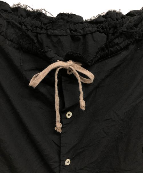 COMME des GARCONS COMME des GARCONS（コムデギャルソン コムデギャルソン）COMME des GARCONS COMME des GARCONS 縮絨ドローストリング・ギャザー長袖ブラウス/COMME des GARCONS COMME des GARCONS ブラック サイズ:Sの古着・服飾アイテム