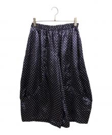 COMME des GARCONS COMME des GARCONS（コムデギャルソン コムデギャルソン）の古着「ドット ワイド クロップド パンツ」｜ネイビー