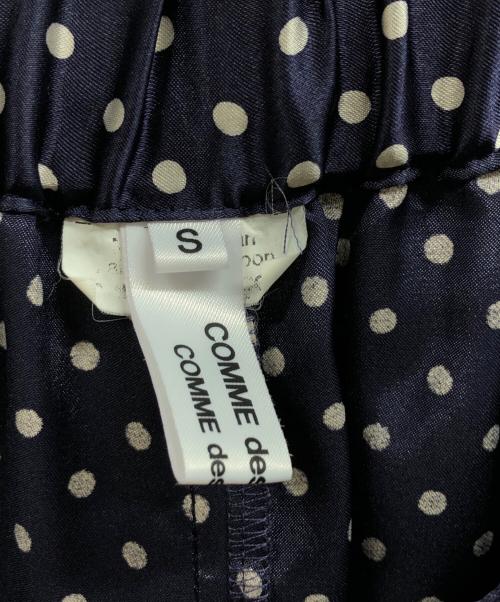 COMME des GARCONS COMME des GARCONS（コムデギャルソン コムデギャルソン）COMME des GARCONS COMME des GARCONS (コムデギャルソン コムデギャルソン) ドット ワイド クロップド パンツ ネイビー サイズ:Sの古着・服飾アイテム