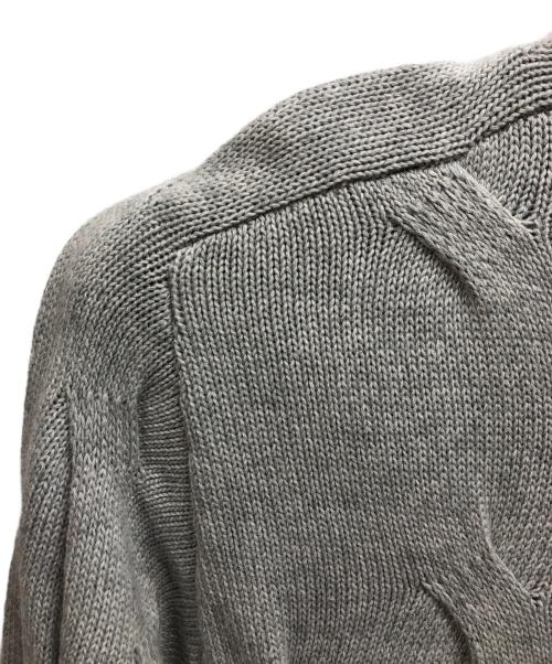 LACOSTE（ラコステ）LACOSTE (ラコステ) 変形ケーブルコットンニットセーター グレー サイズ:Sの古着・服飾アイテム