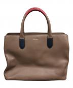 PAUL SMITHポールスミス）の古着「レザーハンドバッグ/Paul Smith」｜ブラウン