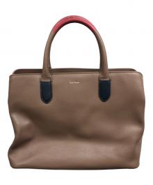 PAUL SMITH（ポールスミス）の古着「レザーハンドバッグ/Paul Smith」｜ブラウン