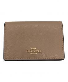 COACH（コーチ）の古着「ビジネスカードケース/	COACH」｜ベージュ