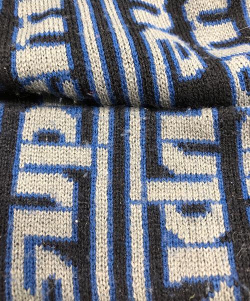 SUPREME（シュプリーム）Supreme (シュプリーム) Vertical Logo Beanie/Supreme ブラック×ブルーの古着・服飾アイテム