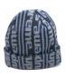 Supreme (シュプリーム) Vertical Logo Beanie/Supreme ブラック×ブルー：6000円