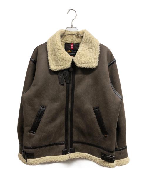 ALPHA（アルファ）ALPHA (アルファ) B-3フライトジャケット ブラウン サイズ:XLの古着・服飾アイテム