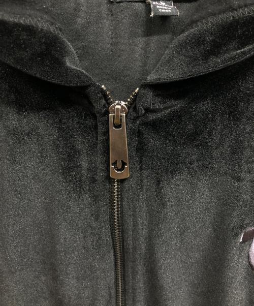 TRUE RELIGION（トゥルー レリジョン）TRUE RELIGION (トゥルー レリジョン) ベロアジップパーカー ブラック サイズ:2XLの古着・服飾アイテム
