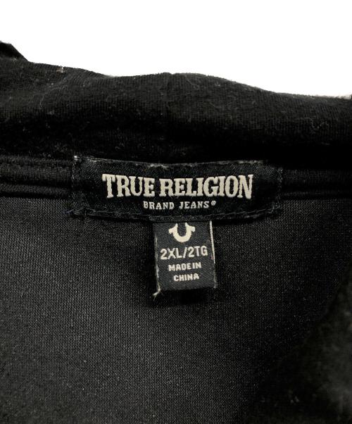 TRUE RELIGION（トゥルー レリジョン）TRUE RELIGION (トゥルー レリジョン) ベロアジップパーカー ブラック サイズ:2XLの古着・服飾アイテム