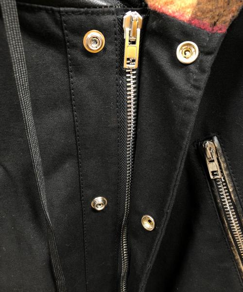 BULLY（ブリー）BULLY (ブリー) レザー切替ウールコート ブラック サイズ:54の古着・服飾アイテム