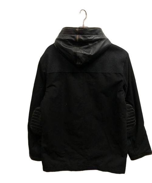 BULLY（ブリー）BULLY (ブリー) レザー切替ウールコート ブラック サイズ:54の古着・服飾アイテム