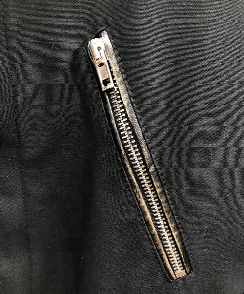 BULLY（ブリー）BULLY (ブリー) レザー切替ウールコート ブラック サイズ:54の古着・服飾アイテム