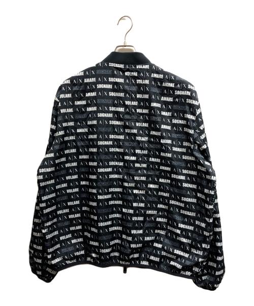 ARMANI EXCHANGE（アルマーニ エクスチェンジ）ARMANI EXCHANGE (アルマーニ エクスチェンジ) 総柄ブルゾン ネイビー サイズ:XXLの古着・服飾アイテム