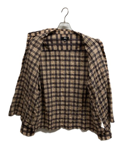 stussy（ステューシー）stussy (ステューシー) Sonoma Plaid ブラウン サイズ:Lの古着・服飾アイテム