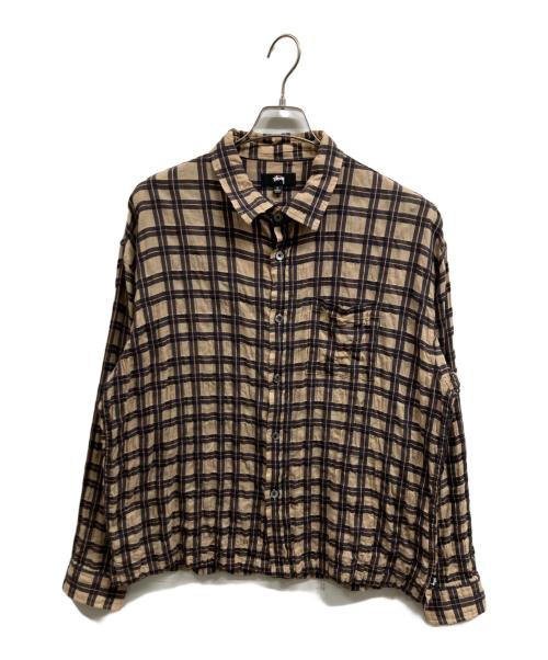 stussy（ステューシー）stussy (ステューシー) Sonoma Plaid ブラウン サイズ:Lの古着・服飾アイテム